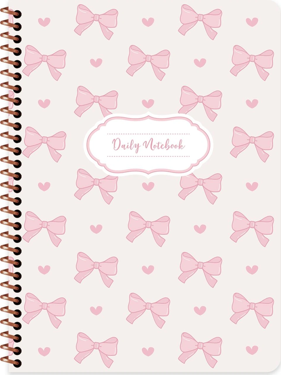 Keskin 16,5 22,5 Kurdele Çizgisiz Spiralli Sert Kapak Defter- Pembe Kurdele Pembe