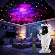 Jouis Astronot Gece Lambası Galaxy Projektör,led Galaksi Işık Projektörü Çok Renkli Nebula Galaksi Yıldızlı Gece Işığı Uzaktan Kumandalı Projektör Lambası Yatak Odası Hediye İçin Usb Planetaryum Projektörü