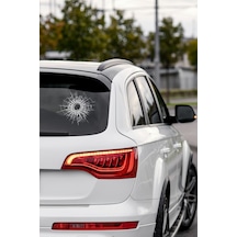 Kırık Cam Efektli Sticker Model2,şaka Stickerı Eğlenceli Kırık Cam Efektli 3d Görünümlü Cam Sticker Dijital Baskı