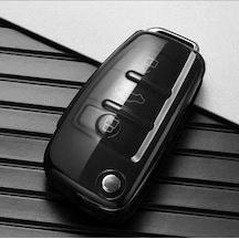 Audi Q2 Premium Şeffaf Füme Anahtar Kılıfı
