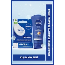 Yoğun Nemlendirici El Bakım Kremi 75ml Ve Besleyici Renksiz Dudak Kremi, Kuru Ve Çatlak Dudaklar