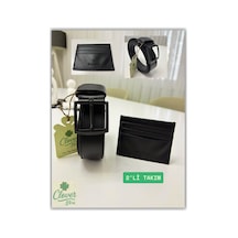 Store Erkek Kemer Ve Monarch Cüzdan Şık ,spor Takım Siyah