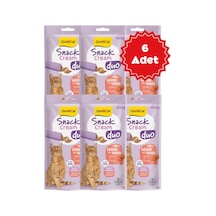 Gimcat Snack Cream Duo Somonlu & Domatesli Kedi Ödülü 6x15gr 6 Adet