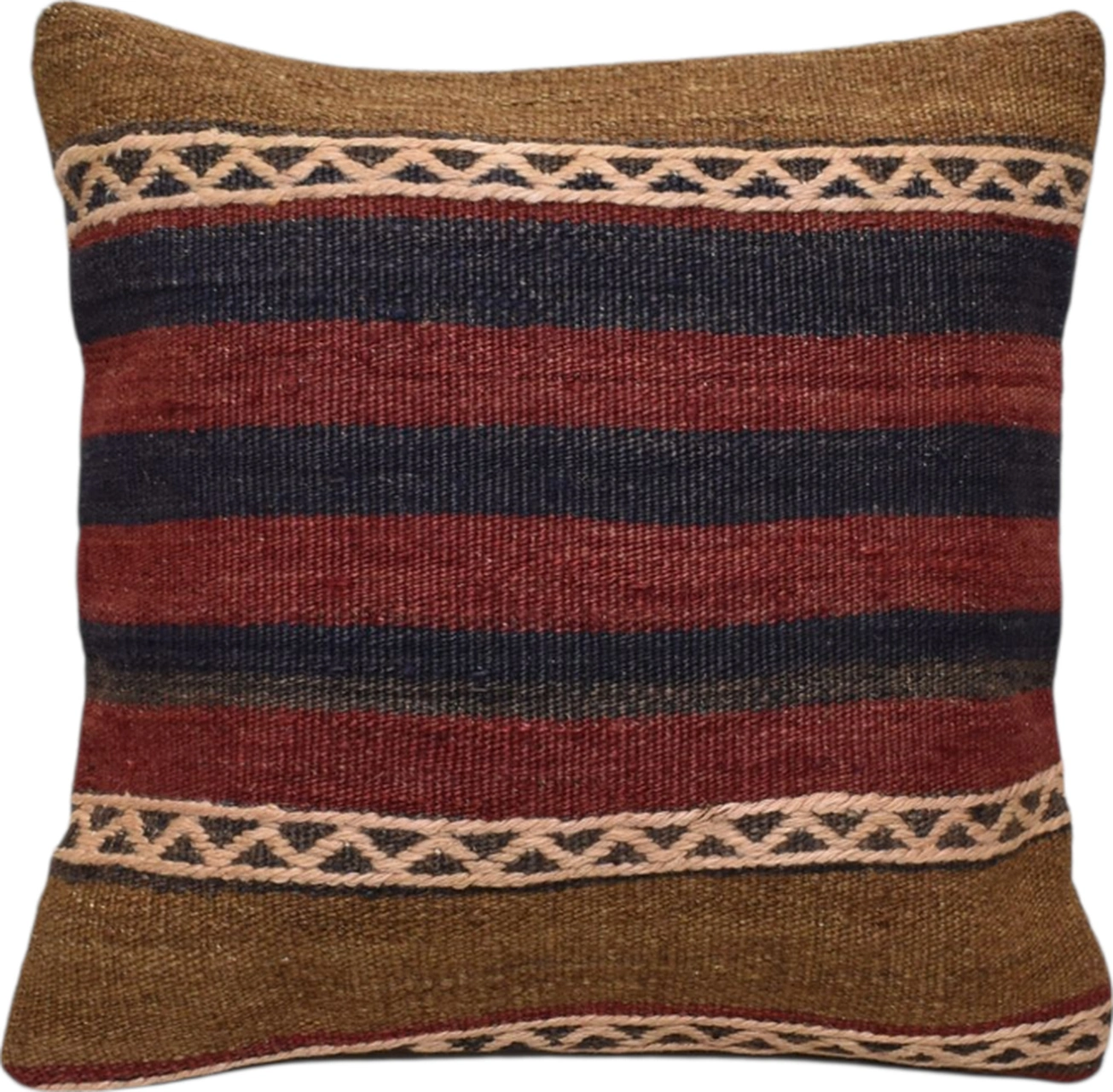Zehra Abla Halı Yeni El Dokuma Dekoratif Kilim Kırlent Yastık Kılıfı 6502 Çok Renkli
