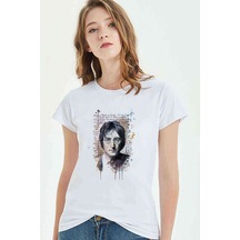 John Lennon Baskılı Beyaz Kadın Tshirt (534743754)