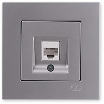 Günsan Eqona Tekli Data Prizi (RJ45 Cat6), Gümüş