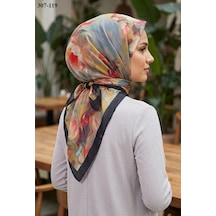 Mismara Mismarascarf Desenli Bambu Kraş Pamuk Eşarp 307-119 Çok Renkli