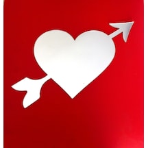 Sıa Aynalı Duvar Süsü (Sticker) Kalp Şekilli