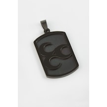 Zenviac456 Hilal Çelik Kolye Ucu 4 Cm Zenviac45678 Siyah