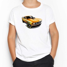 Ford Mustang Mach 1 Beyaz Çocuk Tişört