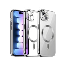 Apple İphone 15 Kılıf Kross Magneticsafe Kapak - Gümüş