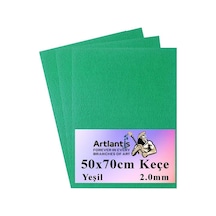 Yeşil Keçe 50 x 70 CM 2.0 MM 3 Adet Renkli Hobi Keçesi Elişi Keçesi Anasınıfı Kreş Okul Öncesi