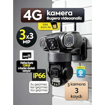 24 Saat Kablosuz 4g Sım + 9mp Kamera İki Yönlü Sesli Alarm Ip66 Su/toz Korumalı Güvenlik Sistemi