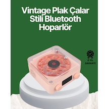 Vintage Tarz Bluetooth Hoparlör Gece Işığı Ve Zaman Göstergeli