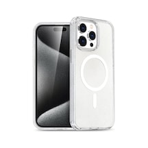 Newface Apple İphone 15 Pro Kılıf Star Magsafe Kapak - Şeffaf
