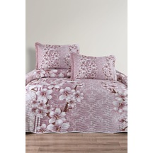 Avena Baskılı Kapitoneli Çift Kişilik Yatak Örtüsü Gül Kurusu Gül Kurusu