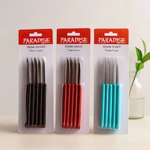 Jenerik 6'lı Renkli Plastik Saplı Meyve Bıçağı