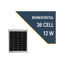 Uretech 12 Watt  36 Hücre 12 V Monokristal Solar Güneş Paneli