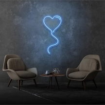 Kalpli Balon Şekilli Neon Tabela Mavi