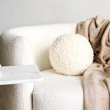 Nylife Teddy Büyük Boy Top Yuvarlak Yastık Ekru Çok Renkli