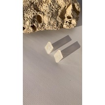 Sedefli Beyaz Renk Orta Boy Kare Şekil Gold Aksesuar Epoksi Küpe Diğer