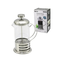 French Press Metal Kafes - Metal Kapak 600ml Cam Bitki Süzgeçi 4915 Çok renkli