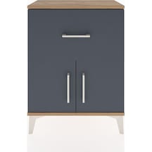 Arges Komodin 3 Raflı Tek Çekmeceli 2 Kapaklı 60x30x80 Çam-an... Çam