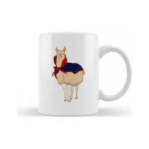 Cute Vampire Llama Halloween Funny Vampire Llama Kupa Bardak Porselen Karışık