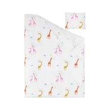 Ikea Bergfınk Tek Kişilik Nevresim Takımı 150 X 200 Cm Beyaz - Turuncu - Sarı - Pembe Çok Renkli