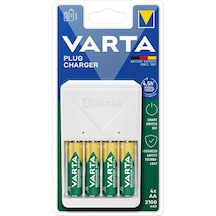 Varta Plug 4x2100 Mah AA Şarjlı Pil Şarj Cihazı Beyaz