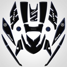 Yamaha Xmax 2014-2017 Full Body Kit Sticker Pad Siyah Mavi