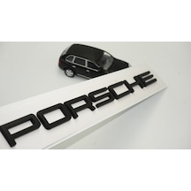 Porsche Bagaj Yazı Logo Siyah Renk