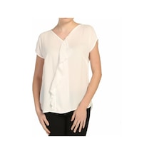 Bulalgiy Kadın Ekru Şifon Bluz - Bga731292-ekru