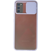 Ilkeshop Newface Samsung Galaxy Uyumlu A02s Kılıf Palm Buzlu Kamera Sürgülü Silikon - Lila