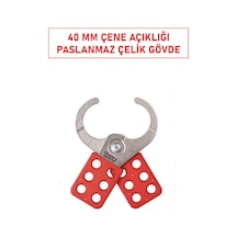 Bbu Safety Sh-040 Loto Kilit Çoklayıcı 40 Mm Çene Açıklığı, 6 Kilit Yuvası, Çelik Gövde Pa Kaplama