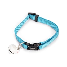 Hnrlıshp Beeztees Kedi Boyun Tasması, Zilli, Turkuaz, 20-30cm