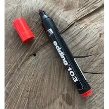 Edding Kırmızı Renk Markör Kalem Rötüş Çizik Kalemi Metal Cam Her Yüzey