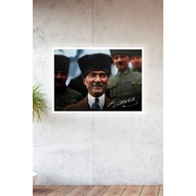 Lucena Metal Baskılı Atatürk Koleksiyonu Tablo No 24 - 30 Cm X 40 Cm
