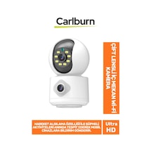 Hareket Algılama Özellikli Çift Yönlü Ses Bulut Depolama 2 Mp+2 Mp Çift Lensli İç Mekan Wi-fi Kamera
