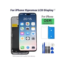 Apple iPhone Uyumlu 15 Pro Max Oled 120hz Ön Oled Ekran Dokunmatik Sıvı Bandı Kırılmaz Tamir Seti Set