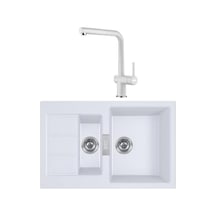 Franke Tectonite S2d 651-78 Pw Evye - Franke Active Plus Doccia 2.0 Bianco Armatür Set Beyaz
