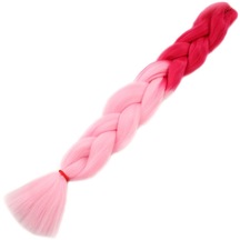 Afrika Örgülük Sentetik Ombreli Saç 100 Gr.- Koyu Pembe / Açık Pembe