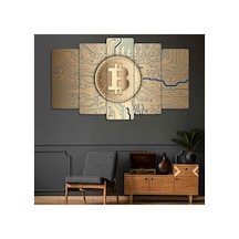 Bitcoin 5 Parçalı Tablo Görsel - 702504234 Görsel