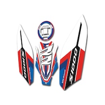 Hades Bmw S1000rr Uyumlu Tank Pad Seti Beyaz Motosiklet Depo Koruma Siyah