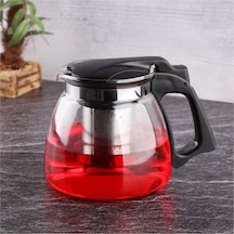 SÜZGEÇLİ CAM DEMLİK - ÇAYCI ÇAYDANLIK ÜZERİ TEK DEMLİK -900 ML Şeffaf