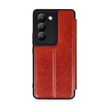 Vivo V30 Lite 4g Kılıf Flip Cover - Kırmızı 0.2M-Çok Renkli