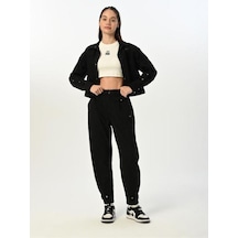 Zekids Kız Çocuk Crop Ceketli Pantolonlu Takım-15523 Siyah