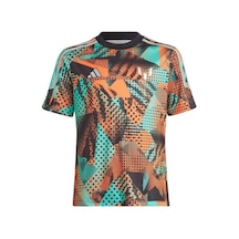 Adidas Ic7606 Renkli Messi Ptr Erkek Çocuk T-shirt Siyah - Turuncu - Mavi