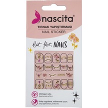 Işıltılı Gül Desenli Tırnak Stickerı - 35