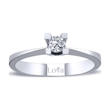 Lova E Renk 0,18 Karat Pırlanta Tektaş Yüzük - 1070116